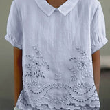 Zsófia| Virágmintás Hímzett Ing