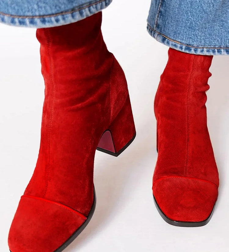 ANNA - Kényelmes és elegáns velúr bokacsizma