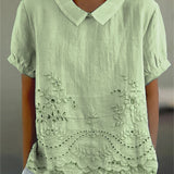 Zsófia| Virágmintás Hímzett Ing