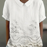 Zsófia| Virágmintás Hímzett Ing