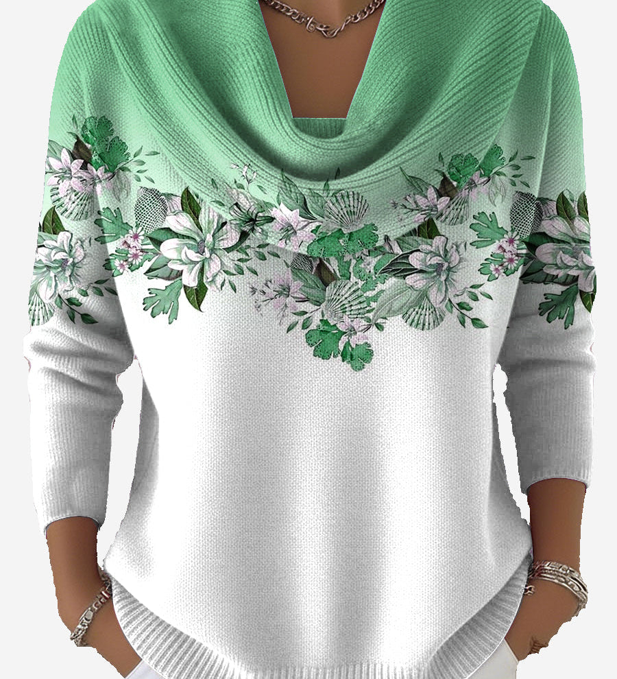 Anna - Vintage virágos pulóver