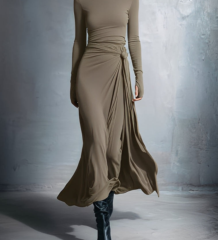 Stilus Noknek™ - Maxi ruha oldalsó csomóval